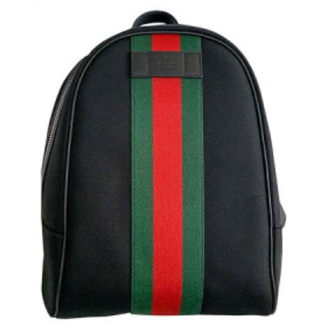 gucci stripred backpack|gucci black canvas backpack.